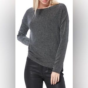 NWT✨$149 PAIGE Celeste Keyhole Metallic Silver dot Blouse Sizes XL, M Available!